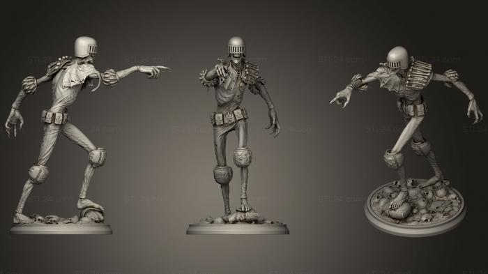 Статуэтки герои, монстры и демоны (Статуя Смерти судьи, STKM_0909) 3D модель для ЧПУ станка